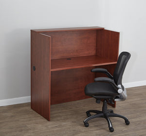 OSP Home Furnishings Laminate Workstation with Scratch Resistant Surface for Open Plan Office Shared Use Cherry LWS482448-CHY
