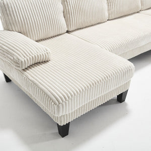 English Elm U-Shaped 4-Seat Sofa With Double Chaise - Luxurious Velvet Comfort For Modern Living Spaces W2705S00014-GIGA