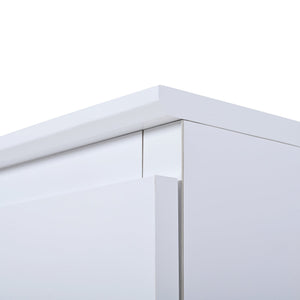 English Elm Modern Two-Drawer Dressing Table with Storage Shelves, MDF Construction, Multiroom Vanity Desk W2565P254277