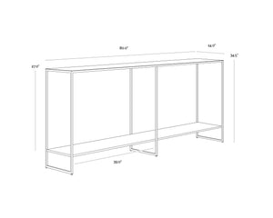 Sunpan Eiffel Console Table – Elegant Metal Design with Classic Style Perfect for Your Living Space Decor Antique Brass