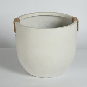 English Elm Round Concrete Sculptural Planter Duo Handcrafted Porous Finish Patio Garden Home W347P465313