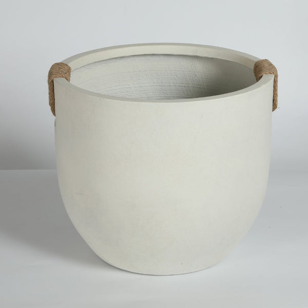 English Elm Round Concrete Sculptural Planter Duo Handcrafted Porous Finish Patio Garden Home W347P465313