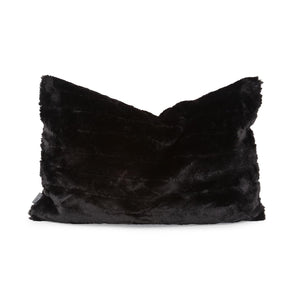 Howard Elliott Pillow Luxurious Faux Fur Design For Elegant Home Decor - Soft Textures & Easy Care Zipper Closure Black 100% Polyester 14-1090-howard-elliott