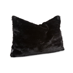 Howard Elliott Pillow Luxurious Faux Fur Design For Elegant Home Decor - Soft Textures & Easy Care Zipper Closure Black 100% Polyester 14-1090f-howard-elliott