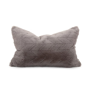 Howard Elliott Pillow Luxurious Faux Fur Design For Elegant Home Decor - Soft Textures & Easy Care Zipper Closure Gray 100% Polyester 14-1093-howard-elliott