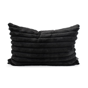 Howard Elliott Pillow Luxurious Faux Fur Design For Elegant Home Decor - Soft Textures & Easy Care Zipper Closure Black 100% Polyester 14-1343-howard-elliott
