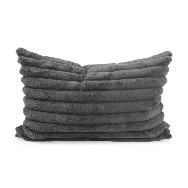Howard Elliott Pillow Luxurious Faux Fur Design For Elegant Home Decor - Soft Textures & Easy Care Zipper Closure Gray 100% Polyester 14-1344-howard-elliott