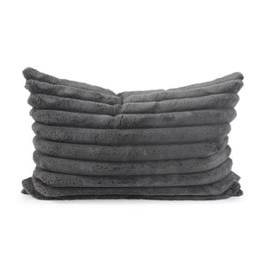Howard Elliott Pillow Luxurious Faux Fur Design For Elegant Home Decor - Soft Textures & Easy Care Zipper Closure Gray 100% Polyester 14-1344f-howard-elliott