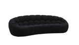 VIG Furniture Divani Casa Yolonda - Modern Curved Black Fabric Sofa Set VGEV-2126C-SET-BLK