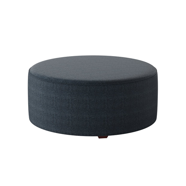 Fusion Theron Indigo Cocktail Ottoman - Stylish Padded Centerpiece For Living Rooms, Safe For Kids Blue Ws,100% Polyester 140-c Theron Indigo Cocktail Ottoman