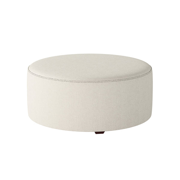 Fusion Sugarshack Glacier Stylish Cocktail Ottoman With Padded Design, Durable Fabric, And Clean Lines Cream Ws,100% Polypropylene 140-c Sugarshack Glacier Cocktail Ottoman
