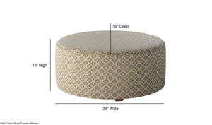 Fusion Limelight Owen Straw Round Cocktail Ottoman - Stylish, Kid-friendly, Multi-functional Seating & Serving Yellow,White Ws ,99% Polypropylene,1% Polyester 140-c Owen Straw Cocktail Ottoman