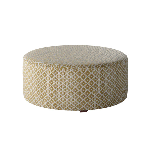Fusion Limelight Owen Straw Round Cocktail Ottoman - Stylish, Kid-friendly, Multi-functional Seating & Serving Yellow,White Ws ,99% Polypropylene,1% Polyester 140-c Owen Straw Cocktail Ottoman