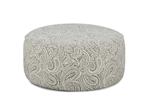 Fusion Regency Iron Cocktail Ottoman - Stylish Grey Padded Centerpiece For Versatile Living Room Use Grey Ws ,100% Polypropylene 140-c Regency Iron Cocktail Ottoman