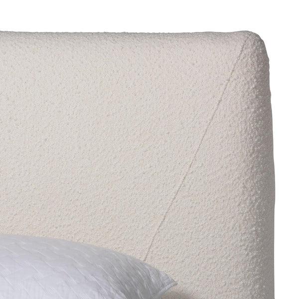 Baxton Studio Baxton Studio Vinicio Mid-Century Modern Cream Boucle Platform Bed for Stylish, Serene Bedrooms Queen BBT61296-Cream-Queen
