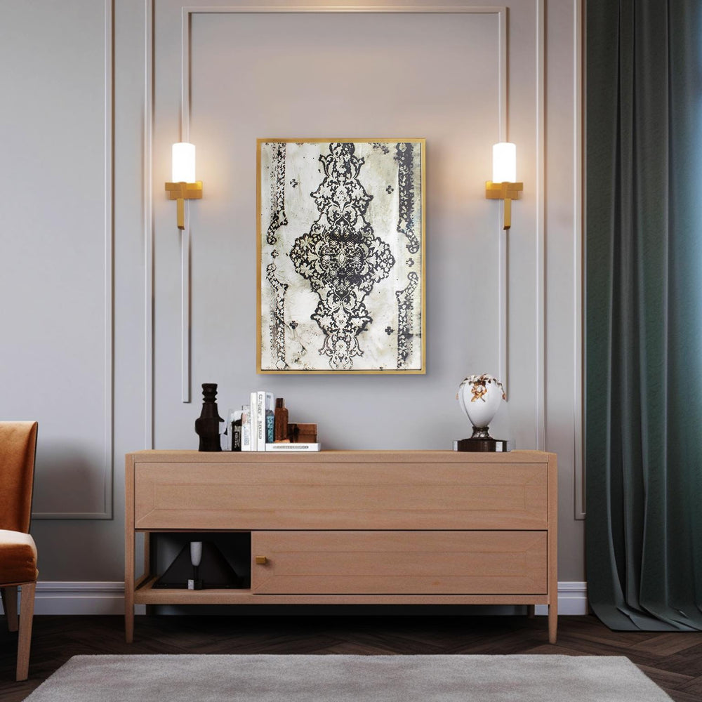 Howard Elliott Azita Timeless Elegance Mirror With Intricate Vintage Patterns In Matte Gold Frame - Versatile Decor Black Iron,Glass 140010-howard-elliott