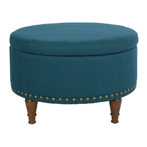 OSP Home Furnishings Alloway Storage Ottoman Azure