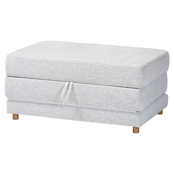 Baxton Studio Baxton Studio Sabriel Modern Light Grey Fabric Convertible Ottoman & Twin Sleeper for Small Spaces BBT8083-Light Grey-Convertible Ottoman