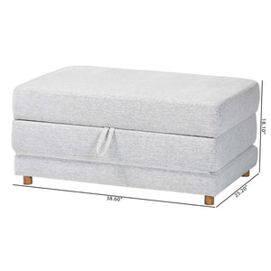 Baxton Studio Baxton Studio Sabriel Modern Light Grey Fabric Convertible Ottoman & Twin Sleeper for Small Spaces BBT8083-Light Grey-Convertible Ottoman