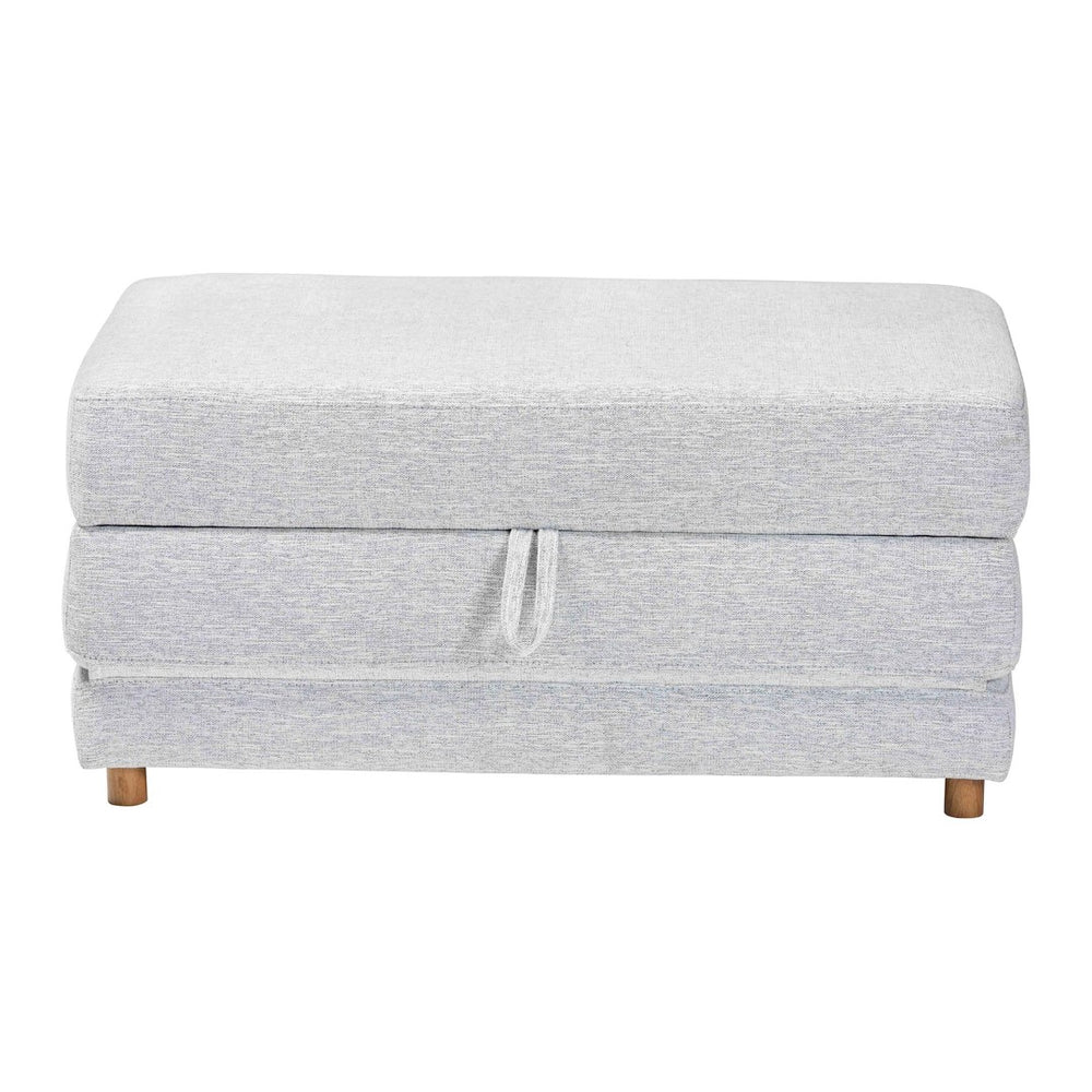 Baxton Studio Baxton Studio Sabriel Modern Light Grey Fabric Convertible Ottoman & Twin Sleeper for Small Spaces BBT8083-Light Grey-Convertible Ottoman