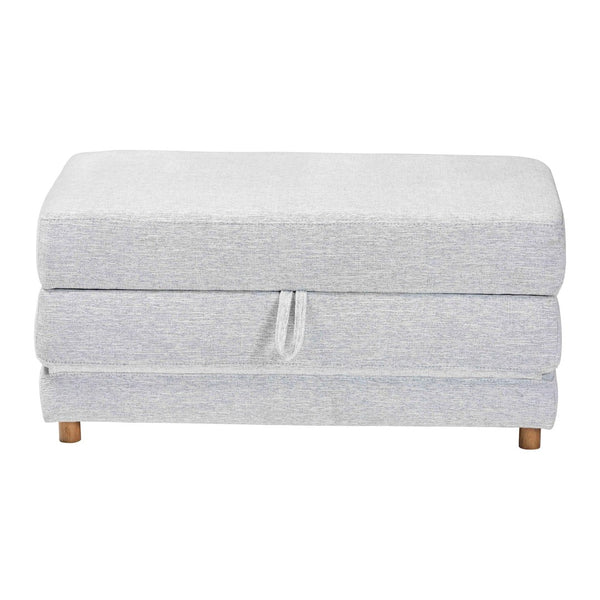 Baxton Studio Baxton Studio Sabriel Modern Light Grey Fabric Convertible Ottoman & Twin Sleeper for Small Spaces BBT8083-Light Grey-Convertible Ottoman