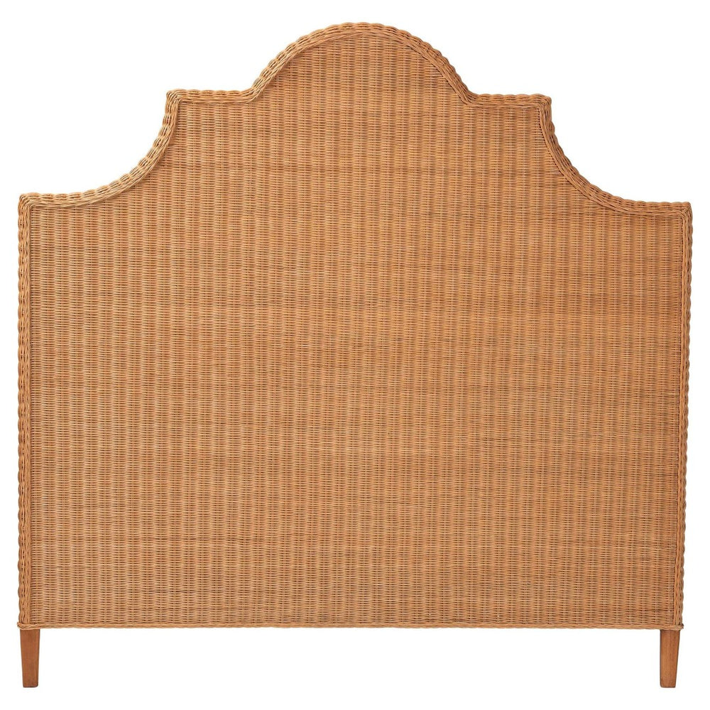 Baxton Studio bali Bali Melanie Bohemian Light Honey Rattan Standalone Headboard - Artisanal Elegance for Your Bedroom Queen Melanie-Wood/Light Honey-Queen-HB