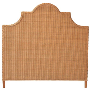 Baxton Studio bali Bali Melanie Bohemian Light Honey Rattan Standalone Headboard - Artisanal Elegance for Your Bedroom Queen Melanie-Wood/Light Honey-Queen-HB