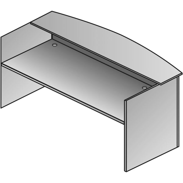 OSP Home Furnishings Sonoma Reception Desk Shell for Modern Lobbies with Spacious Commercial Grade Worksurface SON-122