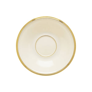 Lenox Eternal Bone China Saucer with 24 Karat Gold Bands Ivory Luminous Gilded Finish 140104040