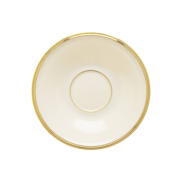 Lenox Eternal Bone China Saucer with 24 Karat Gold Bands Ivory Luminous Gilded Finish 140104040
