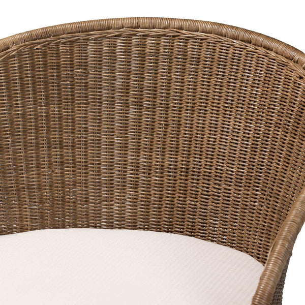 Baxton Studio bali Kintamani Bohemian Rattan Accent Chair - Handcrafted Comfort with Unique Design Elements Kintamani-Grey/Rattan-CC