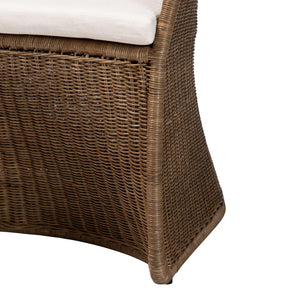 Baxton Studio bali Kintamani Bohemian Rattan Accent Chair - Handcrafted Comfort with Unique Design Elements Kintamani-Grey/Rattan-CC