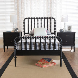 Baxton Studio Baxton Studio Lucera Mid-Century Twin Bedroom Set with Stylish Nightstands and Platform Bed Design Black 3-Piece MG0110-4-Black-Twin 3PC Bedroom Set