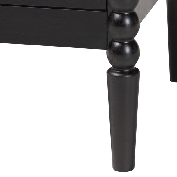 Baxton Studio Baxton Studio Lucera Mid-Century Twin Bedroom Set with Stylish Nightstands and Platform Bed Design Black 3-Piece MG0110-4-Black-Twin 3PC Bedroom Set