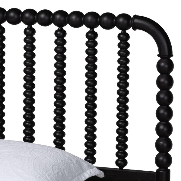 Baxton Studio Baxton Studio Lucera Mid-Century Twin Bedroom Set with Stylish Nightstands and Platform Bed Design Black 5-Piece MG0110-4-Black-Twin 5PC Bedroom Set
