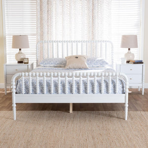 Baxton Studio Baxton Studio Lucera Mid-Century 4-Piece Bedroom Set with Vintage Charm for Timeless Style Full 3-Piece MG0110-4-White-Full 3PC Bedroom Set