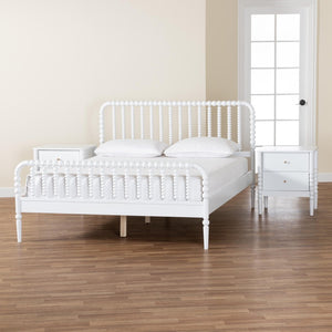 Baxton Studio Baxton Studio Lucera Mid-Century 4-Piece Bedroom Set with Vintage Charm for Timeless Style Full 3-Piece MG0110-4-White-Full 3PC Bedroom Set