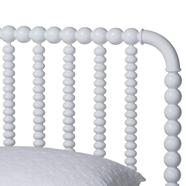 Baxton Studio Baxton Studio Lucera 5-Piece Mid-Century Queen Bedroom Set with Bobbin Design & Smart Storage Solutions MG0110-4-White-Queen 5PC Bedroom Set