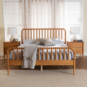 Baxton Studio Baxton Studio Lucera Mid-Century Oak Brown Queen Bedroom Set with Nightstands for Elegant Style 3-Piece MG0110-4-NT Oak-Queen 3PC Bedroom Set