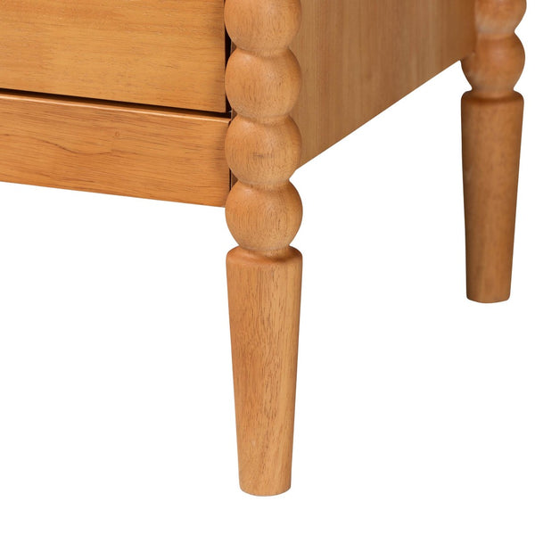 Baxton Studio Baxton Studio Lucera Mid-Century Oak Brown Queen Bedroom Set with Nightstands for Elegant Style 4-Piece MG0110-4-NT Oak-Queen 4PC Bedroom Set