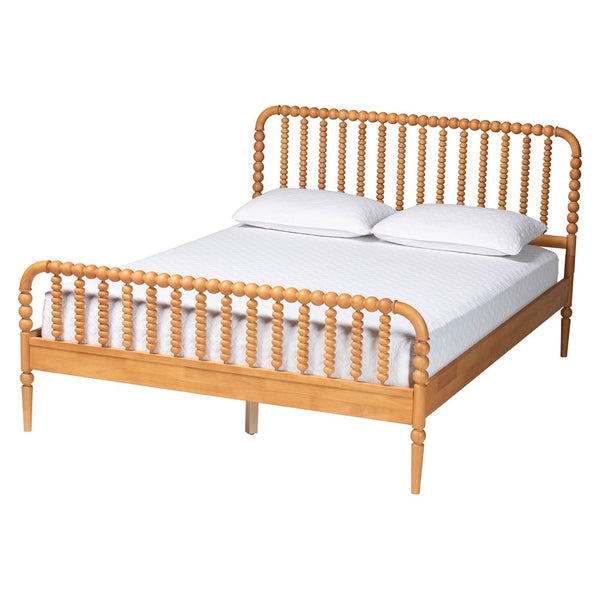 Baxton Studio Baxton Studio Lucera Mid-Century Oak Brown Queen Bedroom Set with Nightstands for Elegant Style 5-Piece MG0110-4-NT Oak-Queen 5PC Bedroom Set