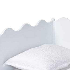 Baxton Studio Baxton Studio Malaya Modern White Daybed - Elegant Scalloped Design for Cozy Bedrooms & Guest Rooms MG0239-1-White-Daybed-Full