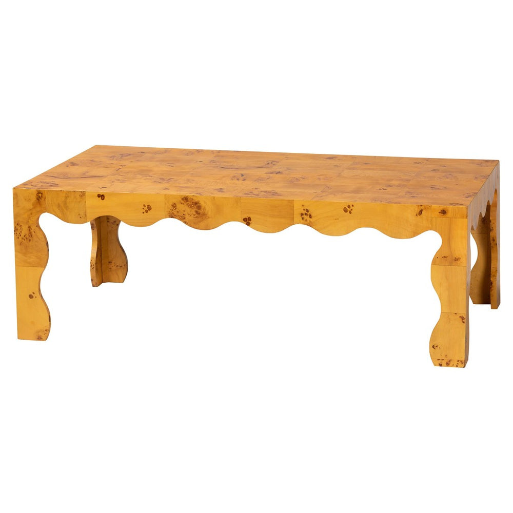 Baxton Studio bali Huxley Modern Natural Burl Wood Coffee Table - Unique Handcrafted Mappa Design for Your Living Room KL-1597-Natural Burl Op1-Randy-CT-BOXED