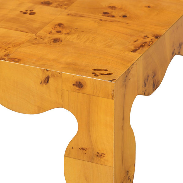 Baxton Studio bali Huxley Modern Natural Burl Wood Coffee Table - Unique Handcrafted Mappa Design for Your Living Room KL-1597-Natural Burl Op1-Randy-CT-BOXED