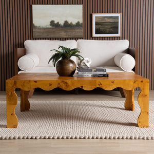 Baxton Studio bali Huxley Modern Natural Burl Wood Coffee Table - Unique Handcrafted Mappa Design for Your Living Room KL-1597-Natural Burl Op1-Randy-CT-BOXED