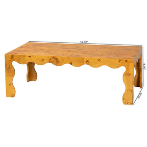 Baxton Studio bali Huxley Modern Natural Burl Wood Coffee Table - Unique Handcrafted Mappa Design for Your Living Room KL-1597-Natural Burl Op1-Randy-CT-BOXED