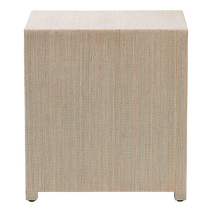 Baxton Studio Bali & Pari Quinn Bohemian Woven Natural Grasscloth 3-drawer Nightstand Natural,Gold Mendong Grasscloth (Outer Layer),Mdf Quinn-natural Woven Grasscloth-3dr-ns