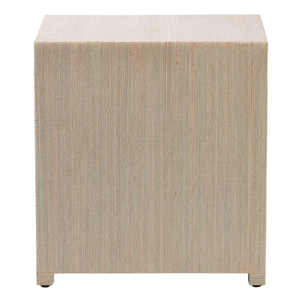 Baxton Studio Bali & Pari Quinn Bohemian Woven Natural Grasscloth 3-drawer Nightstand Natural,Gold Mendong Grasscloth (Outer Layer),Mdf Quinn-natural Woven Grasscloth-3dr-ns