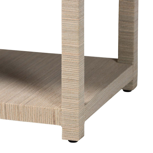 Baxton Studio bali Nata Bohemian Woven Nightstand - Handcrafted Grasscloth with Drawer & Open Shelf for Storage Nata-Natural Woven Grasscloth-NS