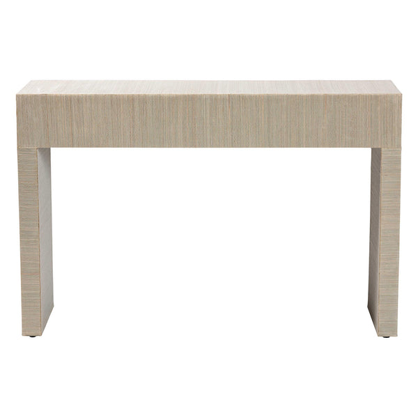 Baxton Studio Bali & Pari Cielo Bohemian Woven Natural Grasscloth 3-drawer Console Table Natural,Gold Mendong Grasscloth (Outer Layer),Mdf Cielo-natural Woven Grasscloth-console Table